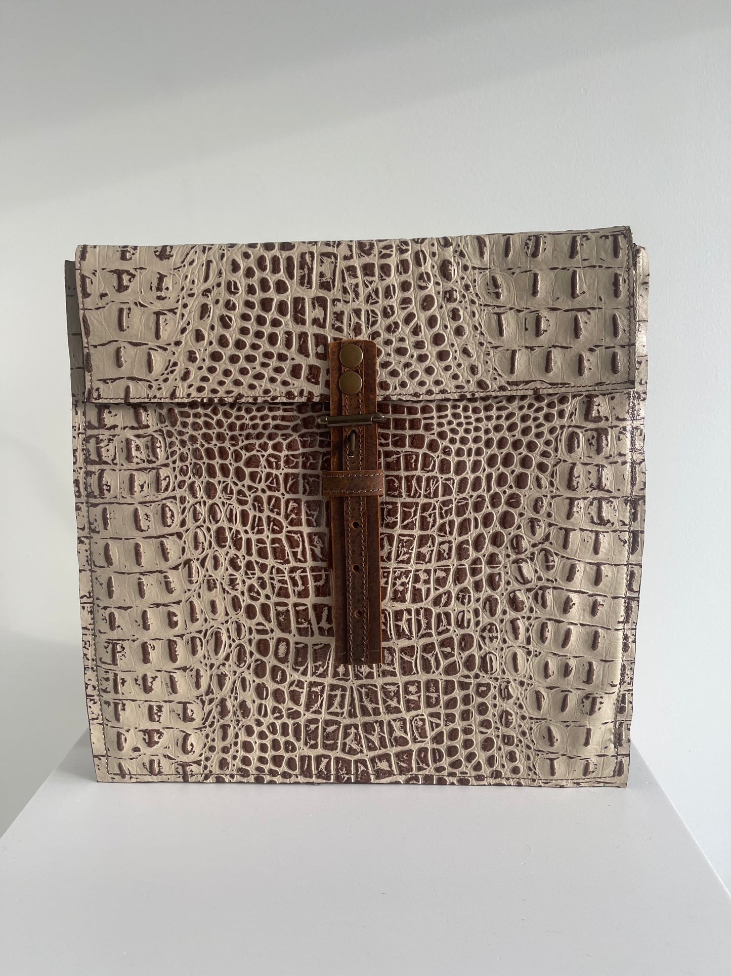 Rectangle Crocodile Embossed Crossbody