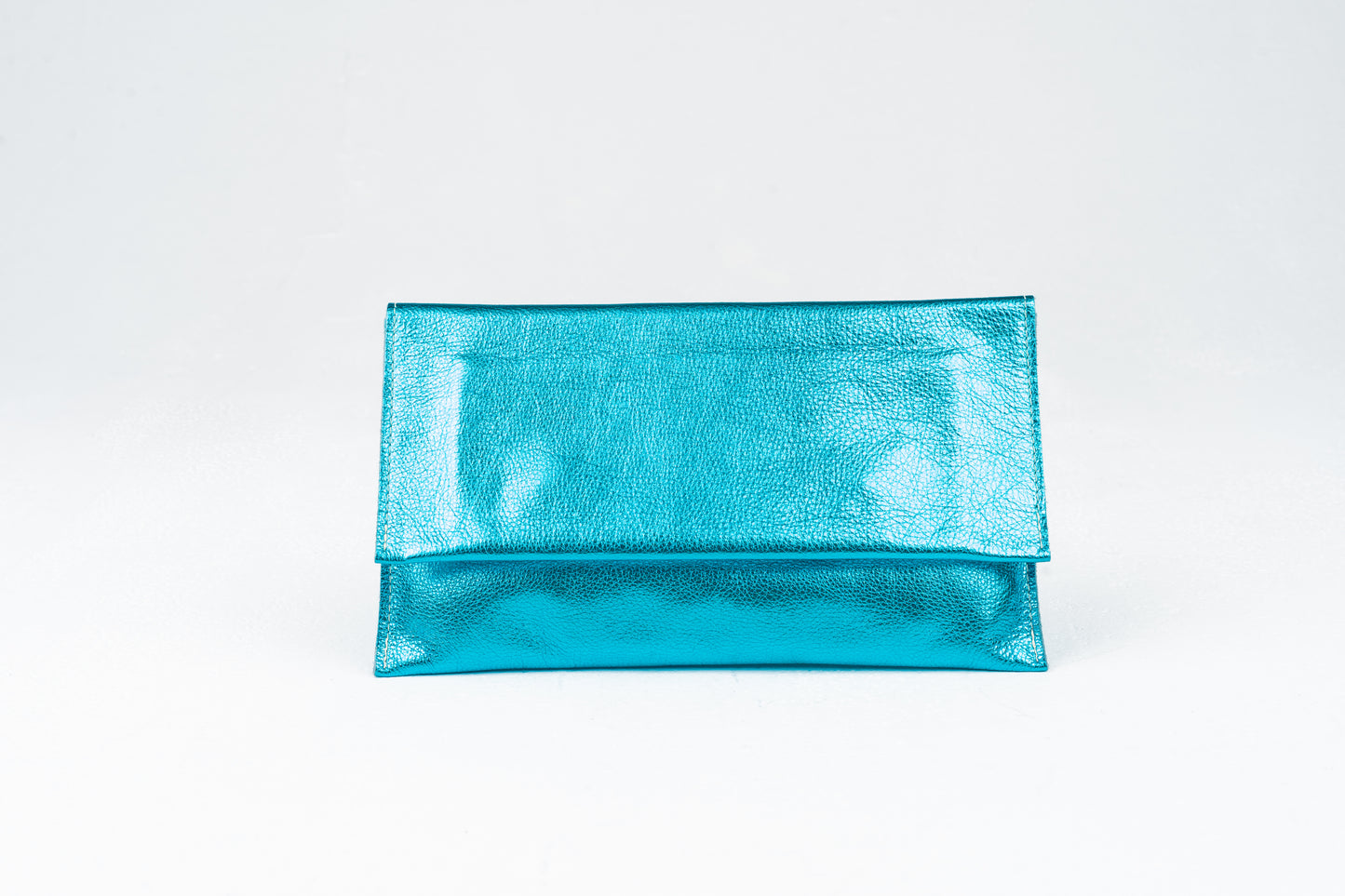 Metallic Lambskin Clutch