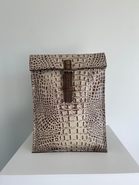 Rectangle Crocodile Embossed Crossbody