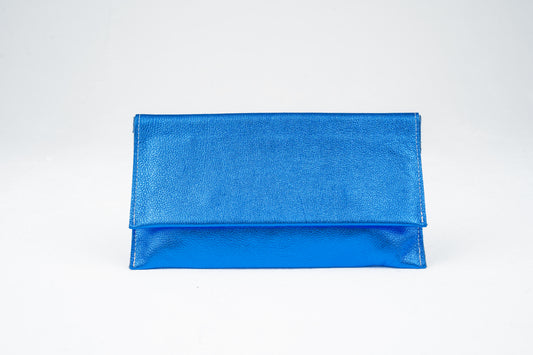 Metallic Lambskin Clutch