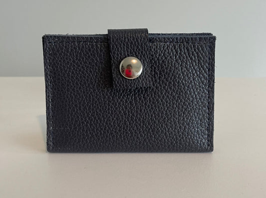 Pebble Grain Leather Card Holder