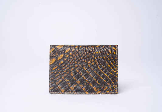 Embossed Leather Card Holder