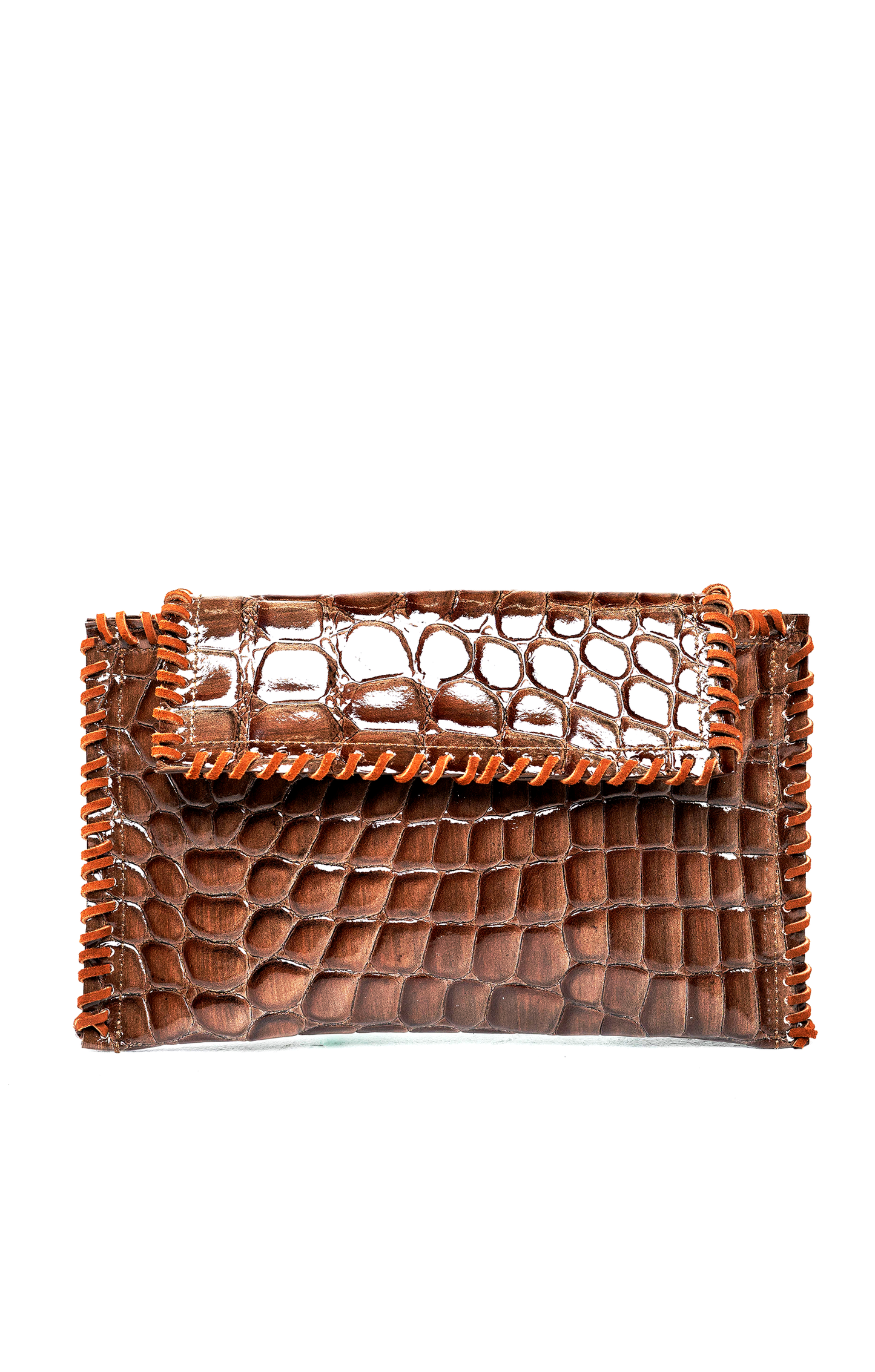 Crocodile Embossed Clutch