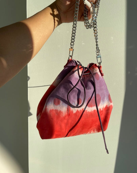 Ombré crossbody red purple - sample