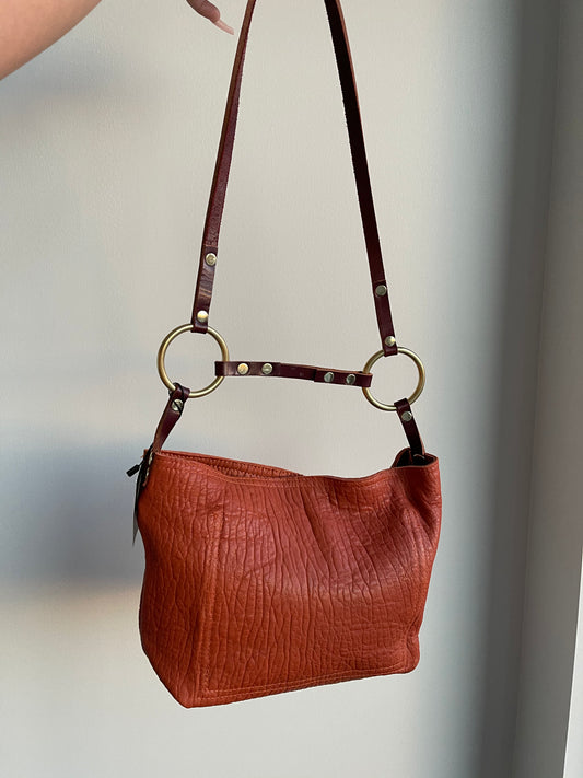 Maroon two ring bag - sample