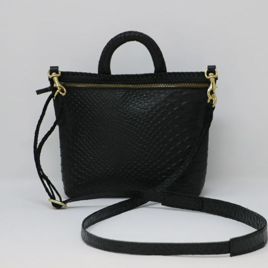 Python Embossed Crossbody