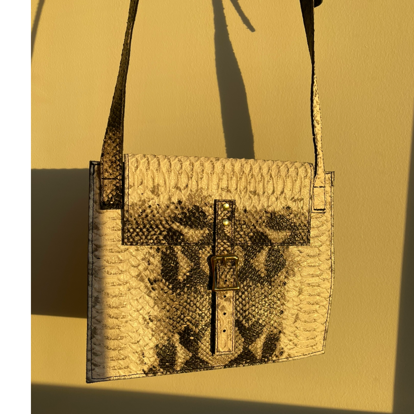 Python Embossed Crossbody